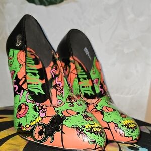 Colorful Graphic zombie Women's Shoes